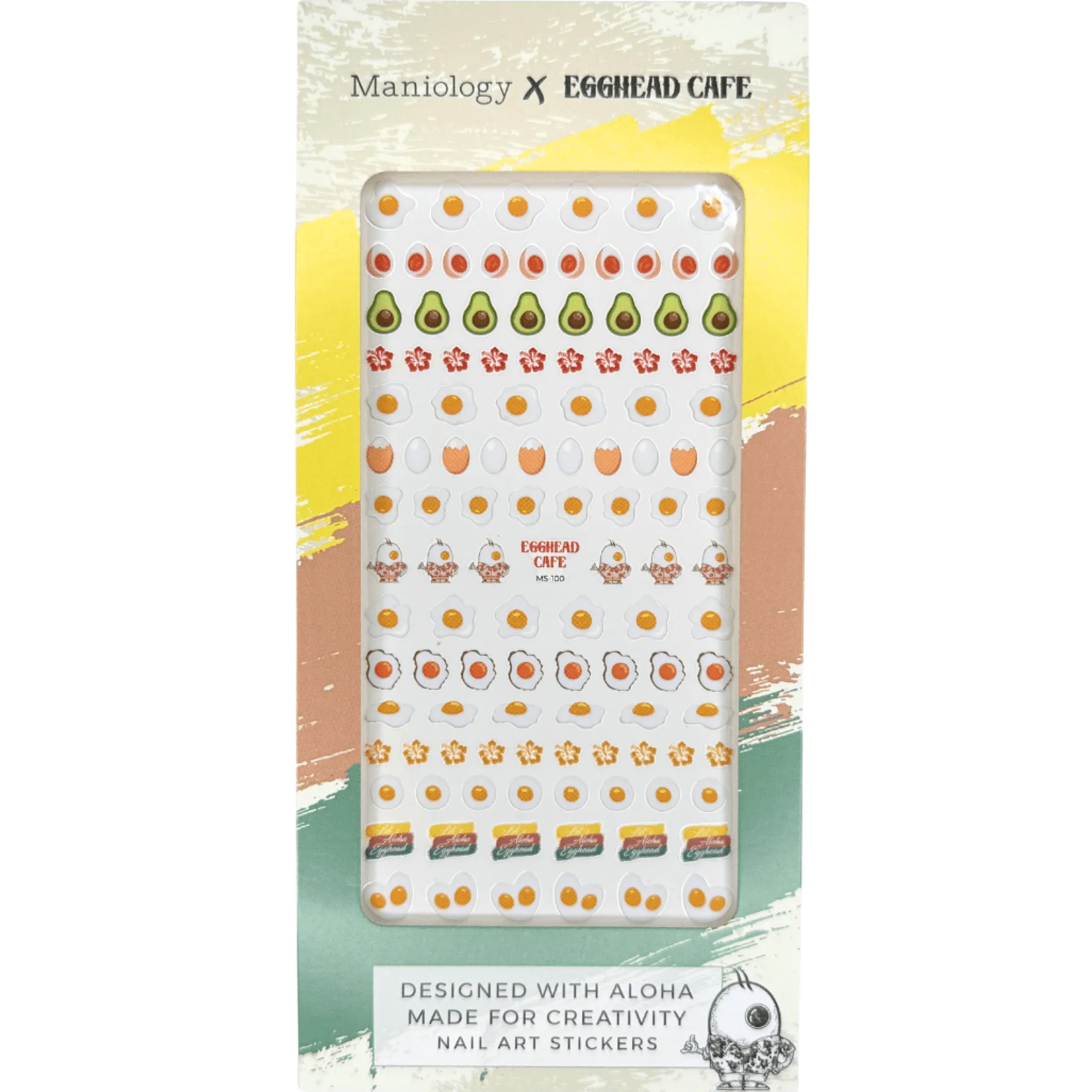 Egghead Cafe x Maniology - Sunny Side Up Nail Art Sticker