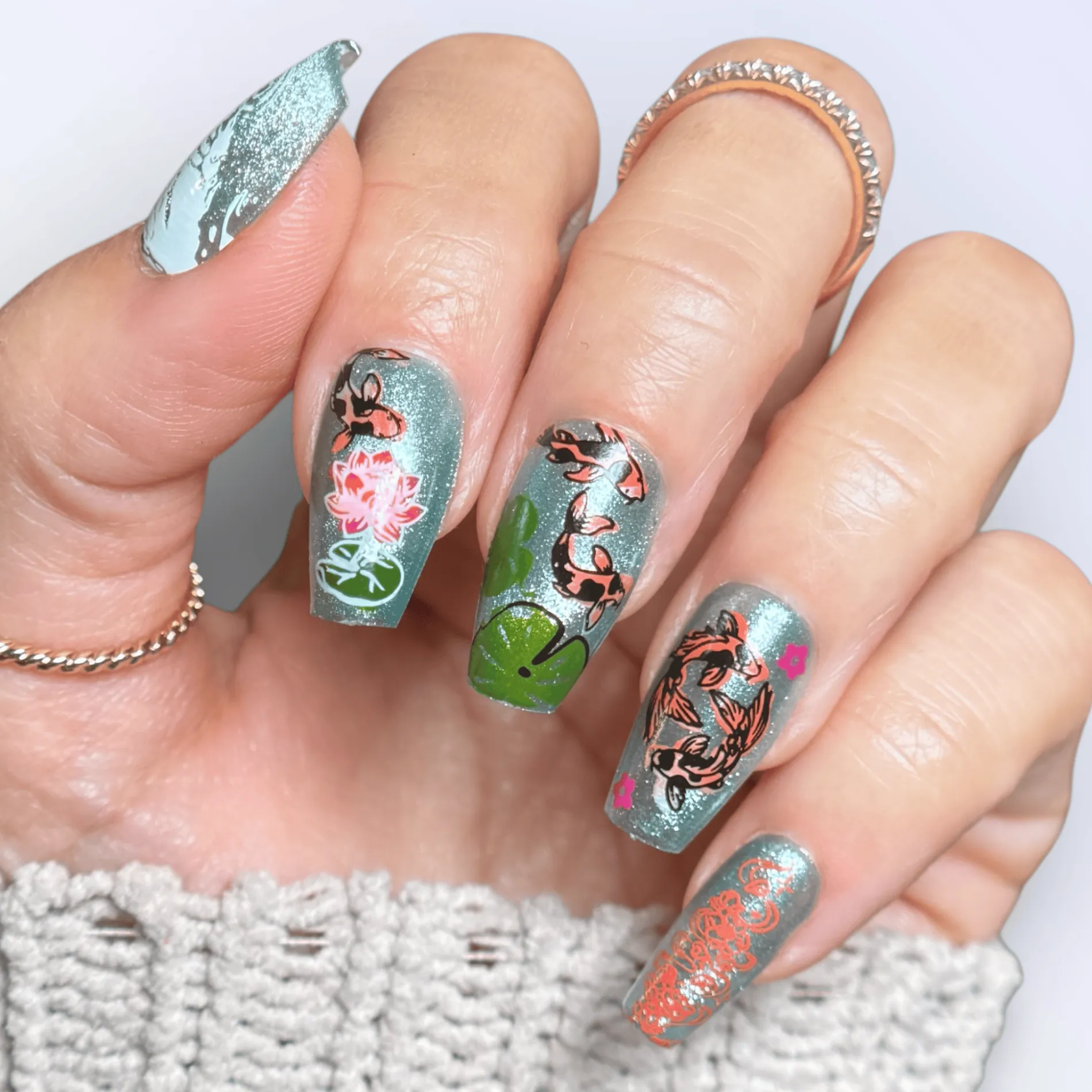 Enchanted Waters: Lotus Mirror (MXM171) - Nail Stamping Plate