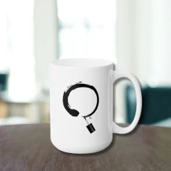 Enso Circle Ceramic Coffee Mug 15oz