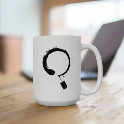 Enso Circle Ceramic Coffee Mug 15oz