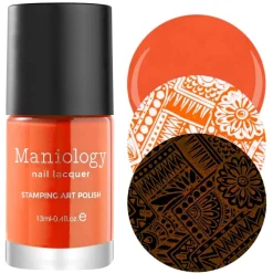 Essentials Bright Collection: Orange Burst (B194) Juicy Orange Stamping Polish