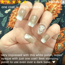 Essentials Primary Collection: Bam! White (B170) Classic White Stamping Polish