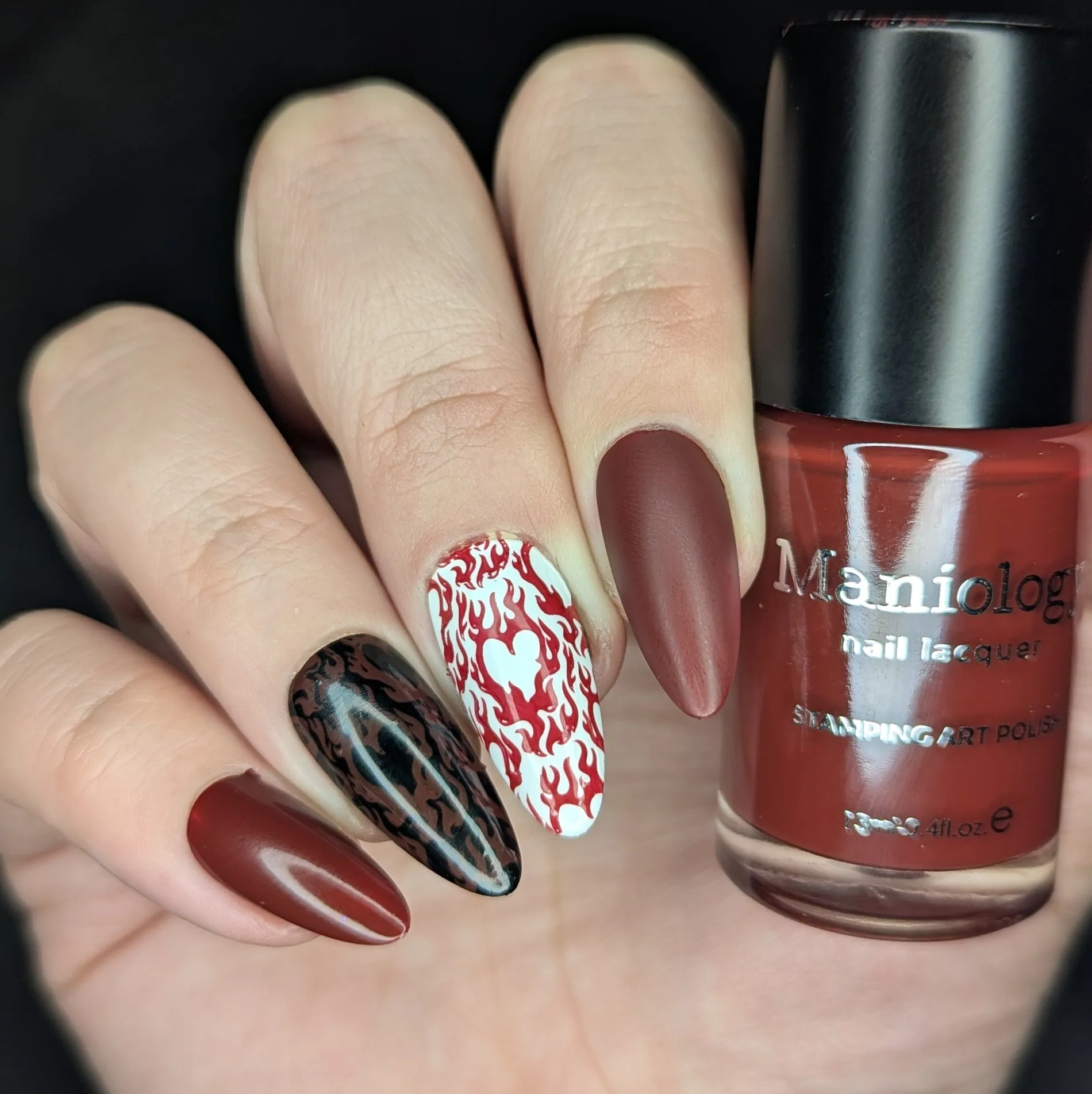 Eternal Flame (B576) - Red Creme Stamping Polish