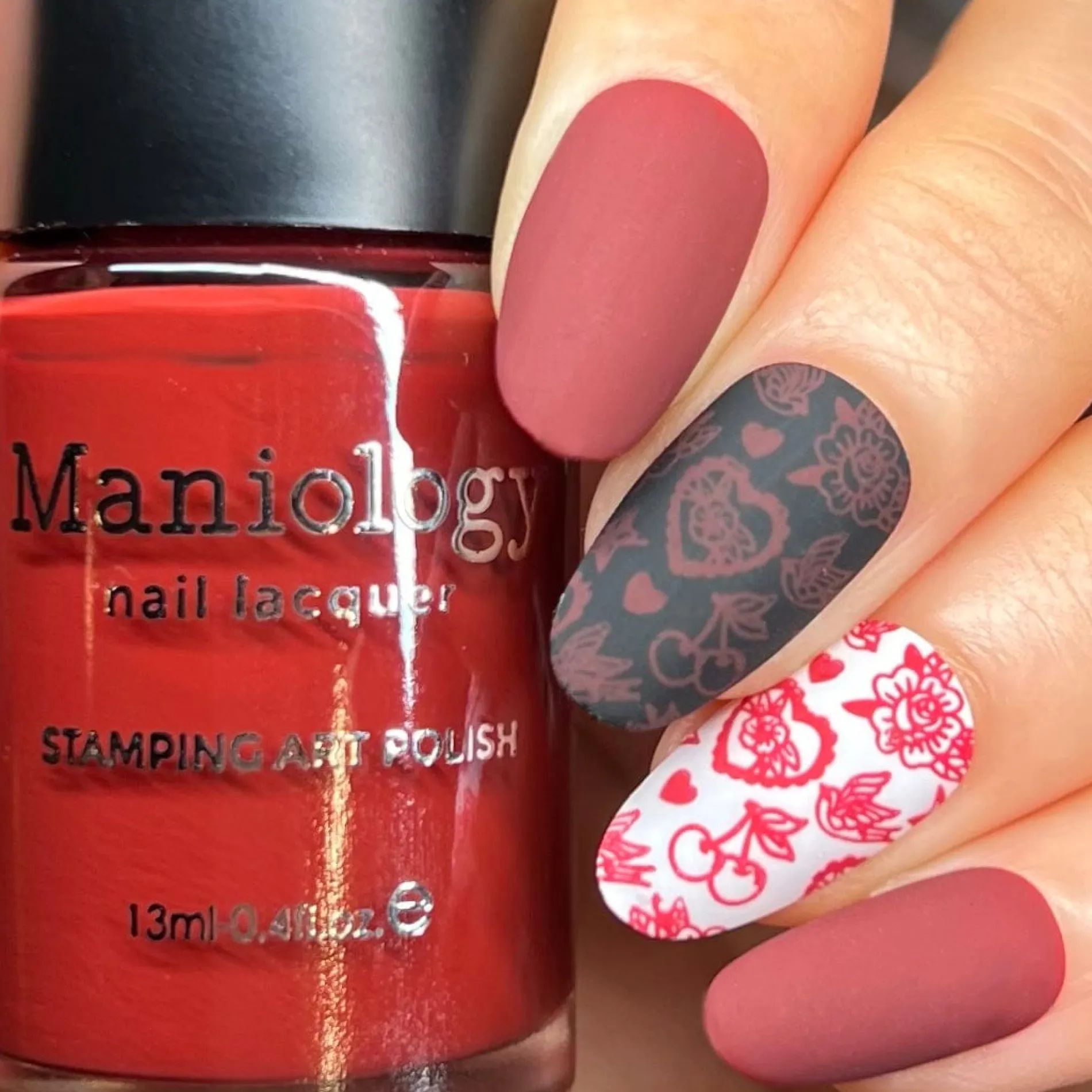 Eternal Flame (B576) - Red Creme Stamping Polish