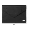 Faux Leather Envelope Style Nail Stamping Plate Organizer Case - Black Croc