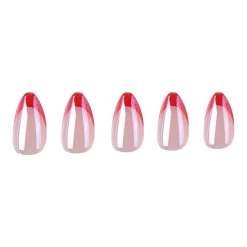 Fiery French Press On Nails - Short Almond