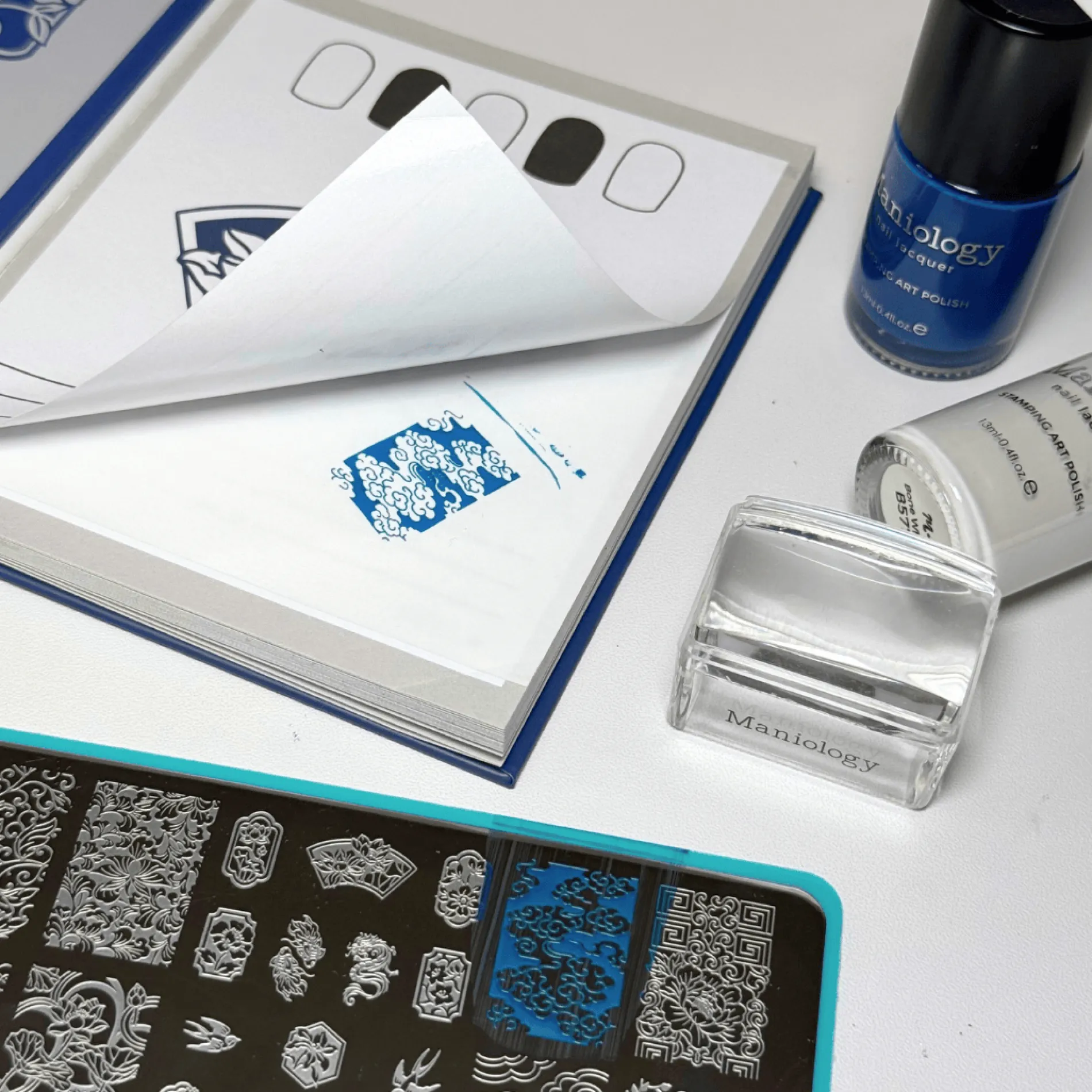 Fine China Mini Sticky Stamper Station - Nail Art Planner & Stamper Cleaner