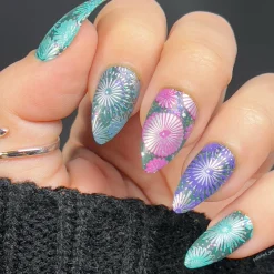 Fireworks Frenzy (M445) - Nail Stamping Plate