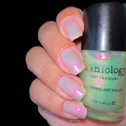 Fish Scale (B476) - Aurora Duochrome Green to Pink Stamping Polish