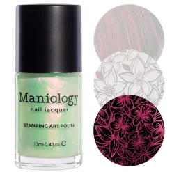 Fish Scale (B476) - Aurora Duochrome Green to Pink Stamping Polish