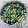 Flashy (NA037) - Green Iridescent Flakies
