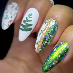 Flashy (NA037) - Green Iridescent Flakies