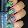 Flicker (B447) - Dark Teal Stamping Polish with Holographic Glitters