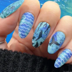 Flippin Dolphins (M502) - Nail Stamping Plate
