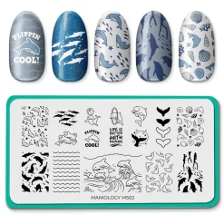 Flippin Dolphins (M502) - Nail Stamping Plate