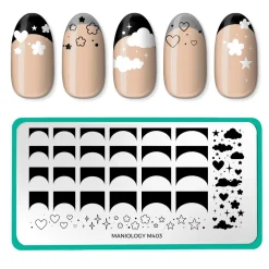 French Cloudscape (M403) - Nail Stamping Plate