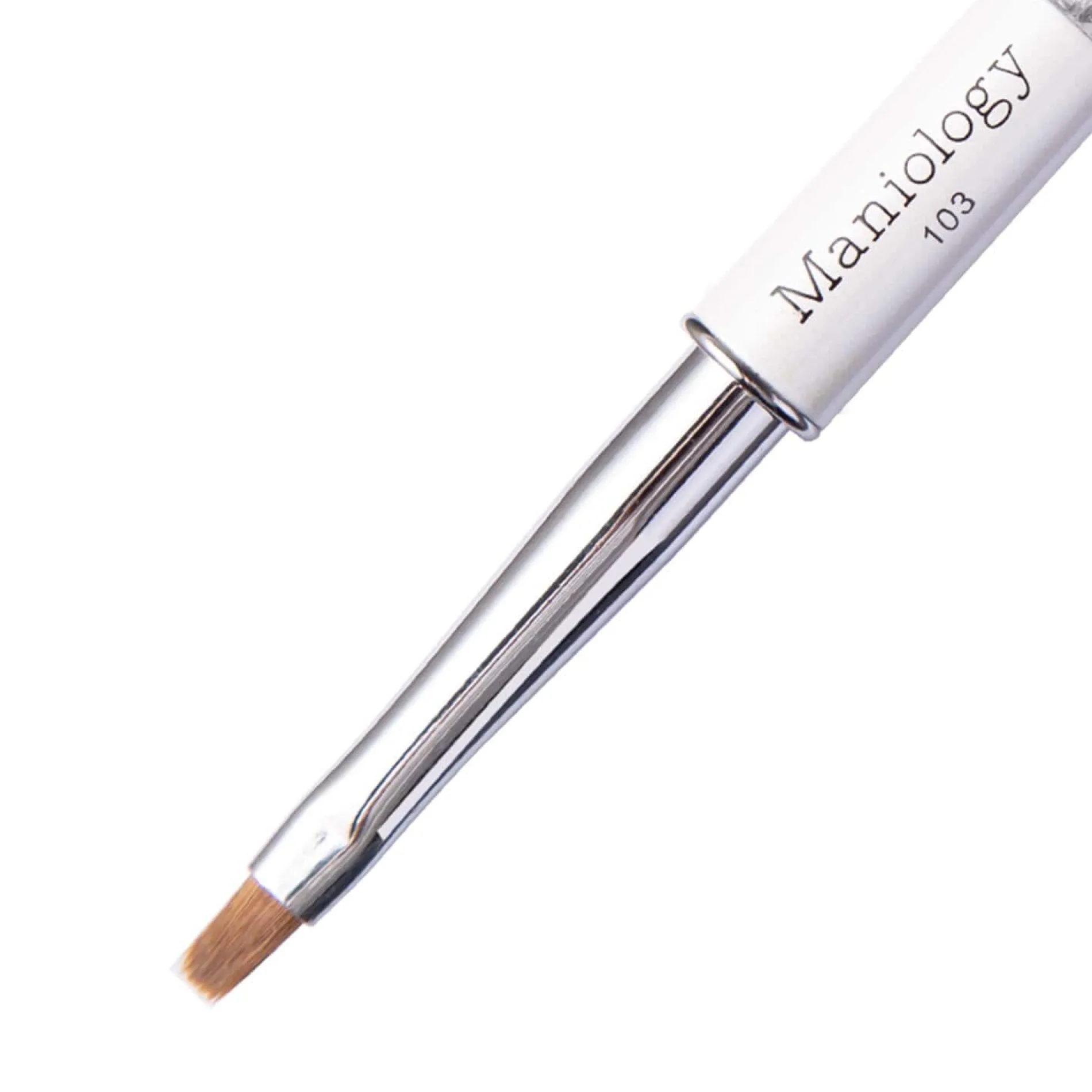 French Flat Tip Brush #103 - Premium Nail Art Manicure Clean Up Brush Line