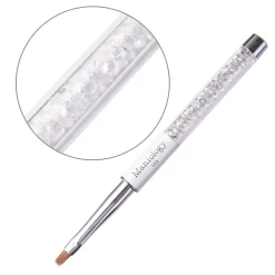 French Flat Tip Brush #103 - Premium Nail Art Manicure Clean Up Brush Line