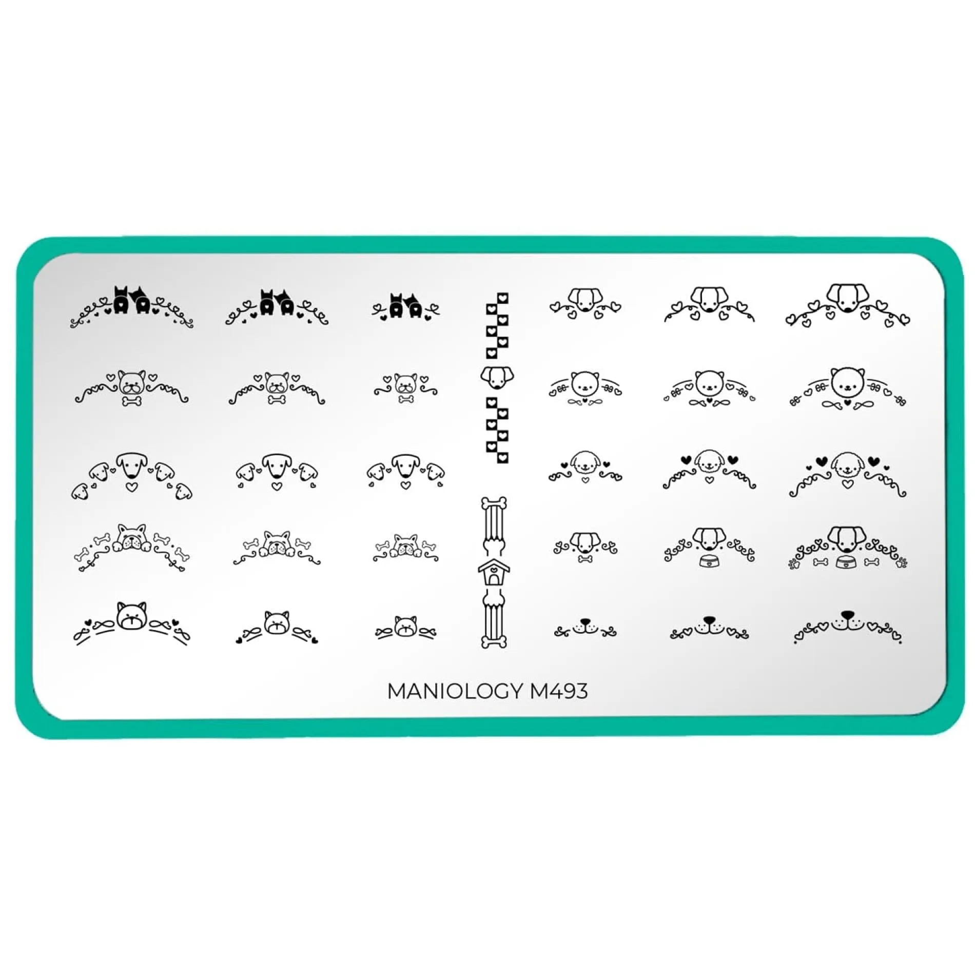 Frenchy Pups (M493) - Nail Stamping Plate