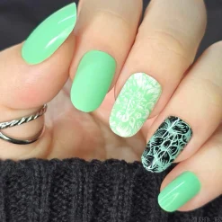 Fresh Start: Bloom (B545) - Green Cream Stamping Polish