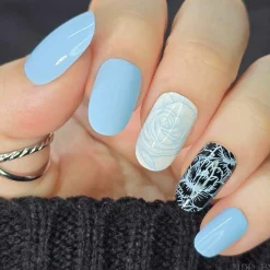 Fresh Start: Renew (B544) - Blue Cream Stamping Polish