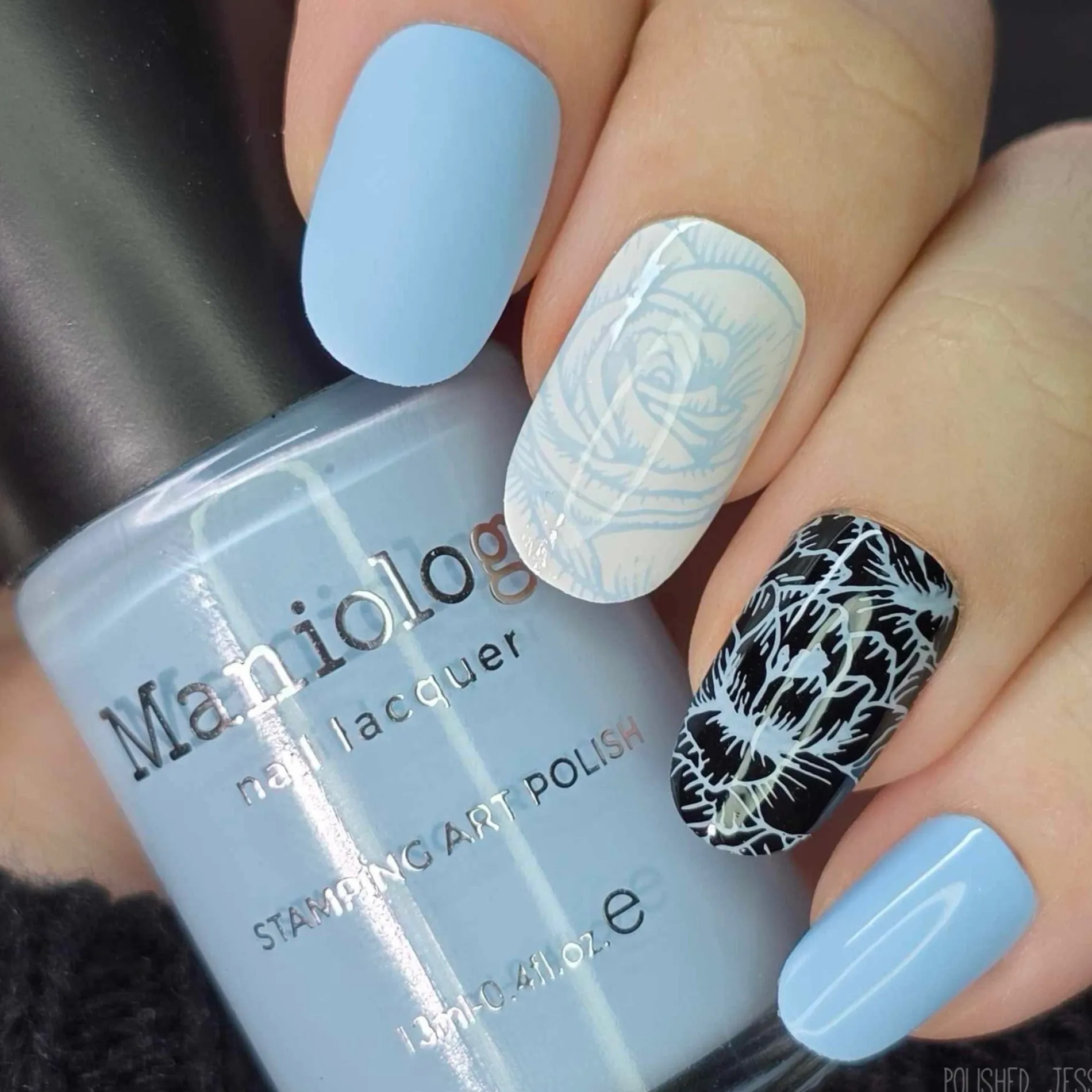 Fresh Start: Renew (B544) - Blue Cream Stamping Polish