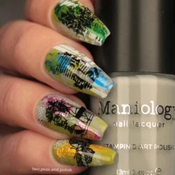 Front Page (B462) - Cream Gray Stamping Polish