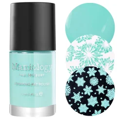 Frosty (B306) - Icy Teal Blue Stamping Polish