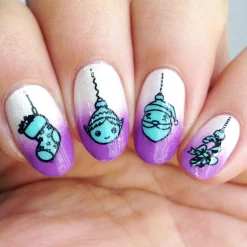Frosty (B306) - Icy Teal Blue Stamping Polish