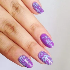 Frosty (B306) - Icy Teal Blue Stamping Polish