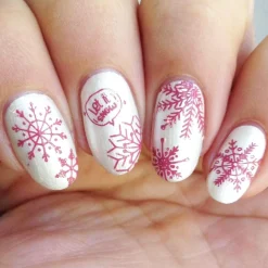 Frozen (B316) Metallic Pearl White Stamping Polish