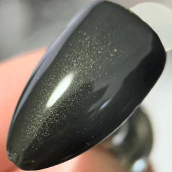 Ghostlight Gleam (B562) - Black with Iridescent Green Shimmer Stamping Polish