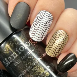 Ghoul Pal (B449) - Black Shimmer Stamping Polish