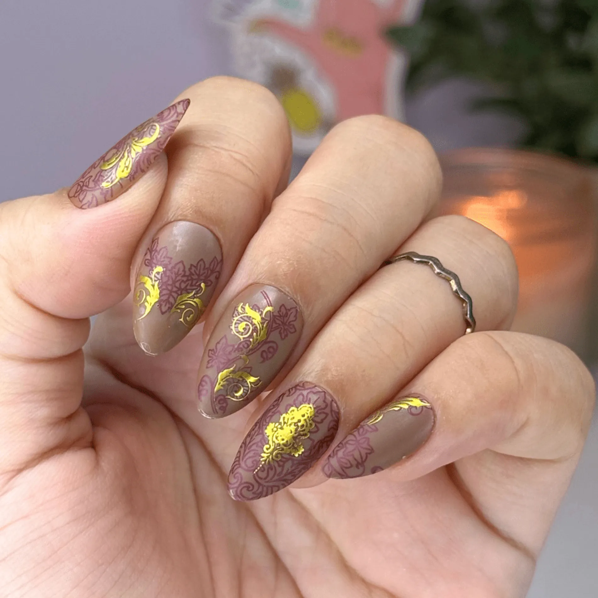 Gilded Details (MS-115) - Nail Art Stickers