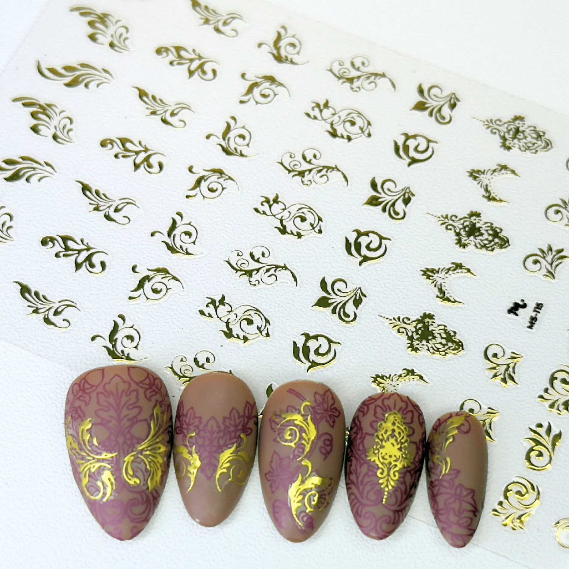 Gilded Details (MS-115) - Nail Art Stickers