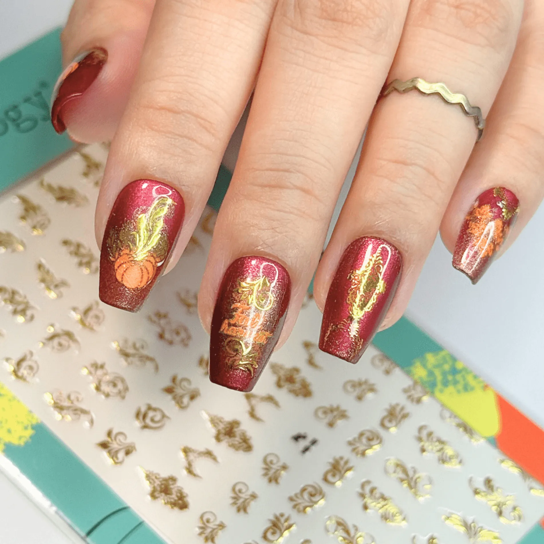 Gilded Details (MS-115) - Nail Art Stickers