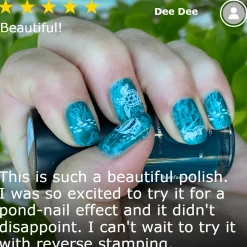 Glass (B371) - Sheer Tint Teal Green Stamping Polish