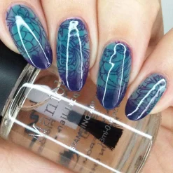 Glass (B371) - Sheer Tint Teal Green Stamping Polish