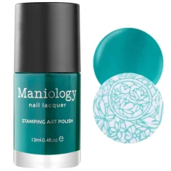 Glass (B371) - Sheer Tint Teal Green Stamping Polish