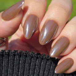 Glazed Cocoa Press On Nails - Short Almond