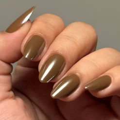 Glazed Cocoa Press On Nails - Short Almond