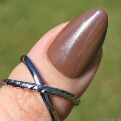 Glazed Cocoa Press On Nails - Short Almond