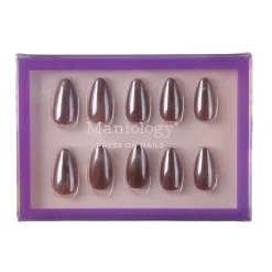 Glazed Cocoa Press On Nails - Short Almond