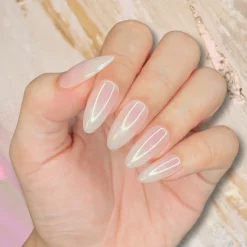 Glazed Nude Press On Nails - Medium Almond