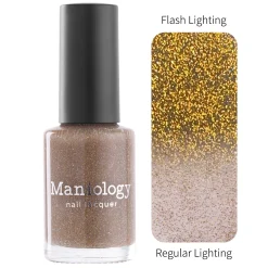 Glitter Bomb: Dazzle (P158) - Gold Reflective Glitter Nail Polish