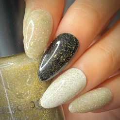 Glitter Bomb: Dazzle (P158) - Gold Reflective Glitter Nail Polish