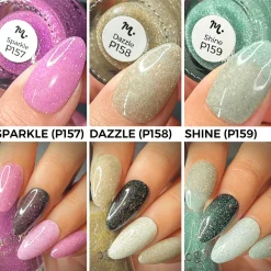 Glitter Bomb: 3-Piece Reflective Glitter Nail Polish Set