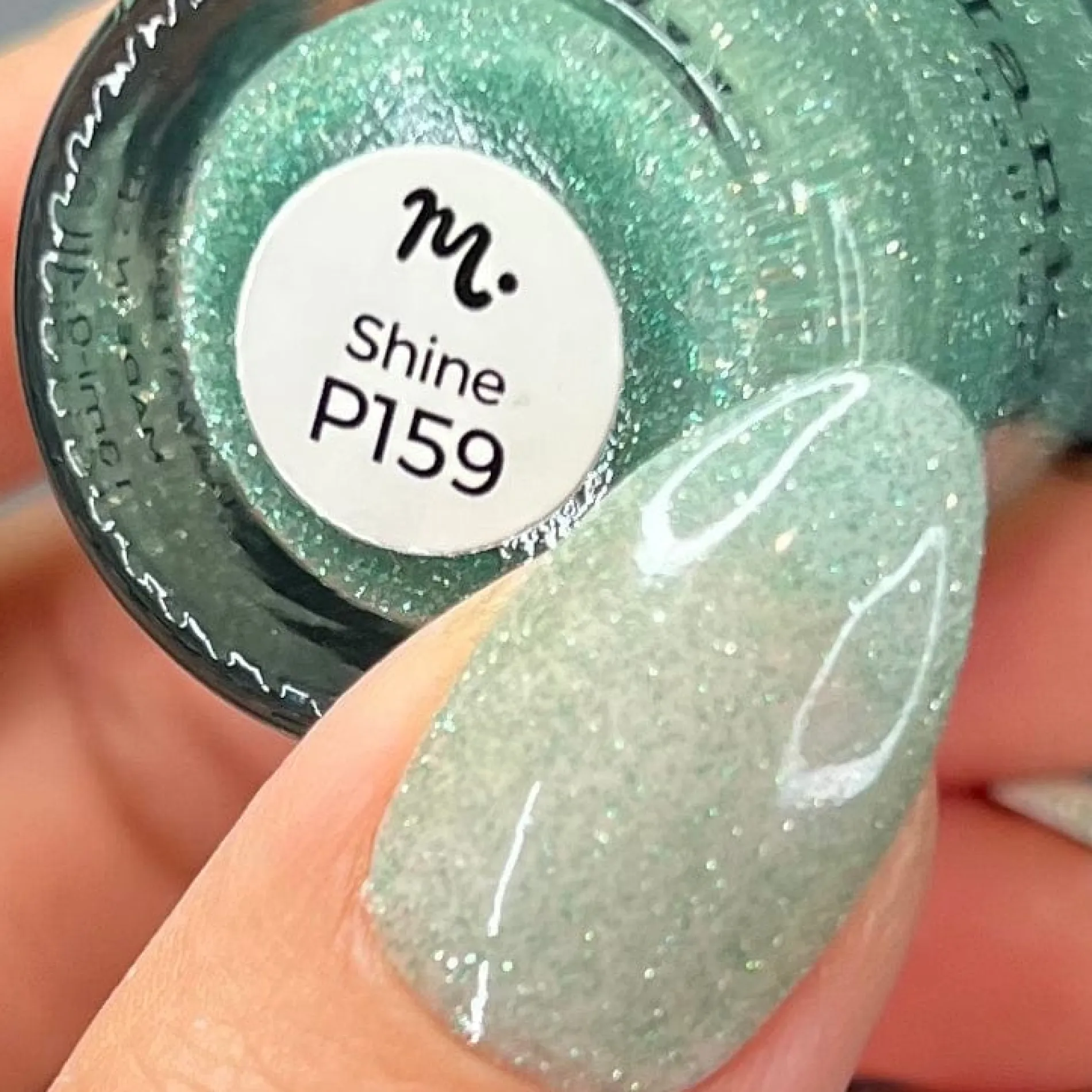 Glitter Bomb: Shine (P159) - Green Reflective Glitter Nail Polish