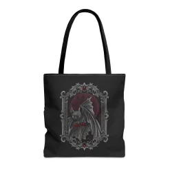 Gothic Halloween Black Tote Bag