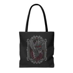 Gothic Halloween Black Tote Bag